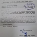 Remollo Files Election Protest Against Sagarbarria in Dumaguete