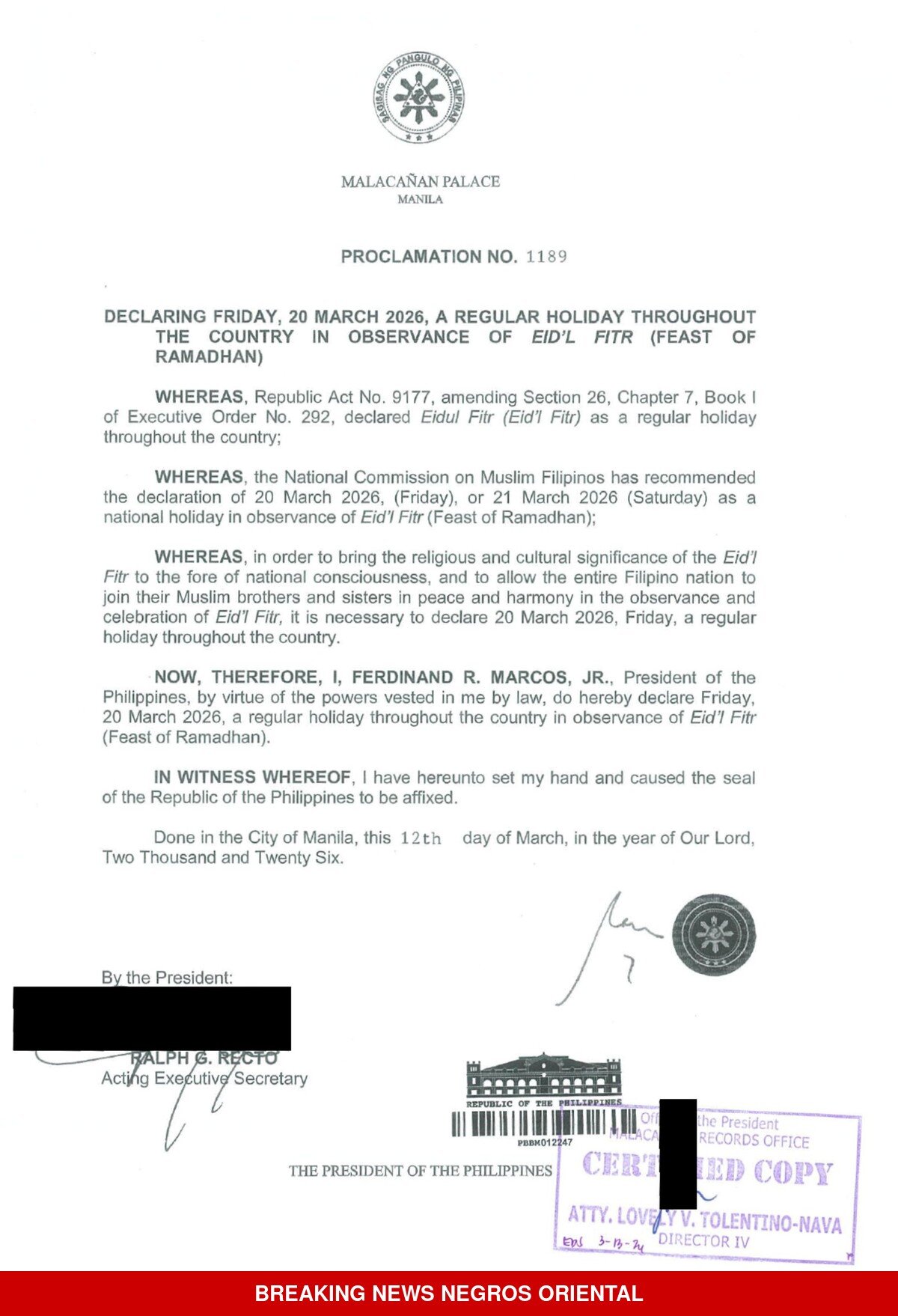 Photo from Official Gazette of the Philippines