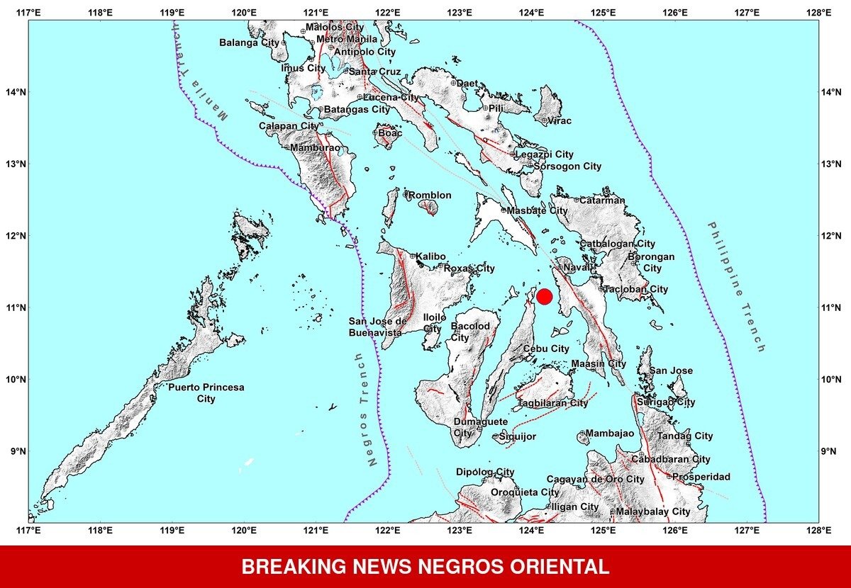 Magnitude 3.4 Aftershock Recorded Near Bogo City, Cebu 8 PHIVOLCS