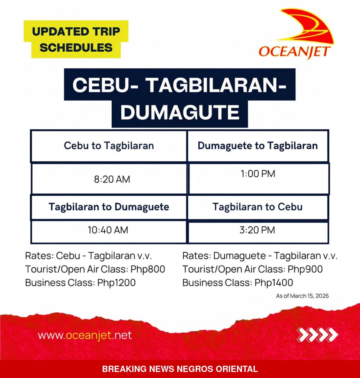 OceanJet Implements Fuel Surcharge on Key Routes Starting March 16 3 Photo courtesy of OceanJet/Facebook