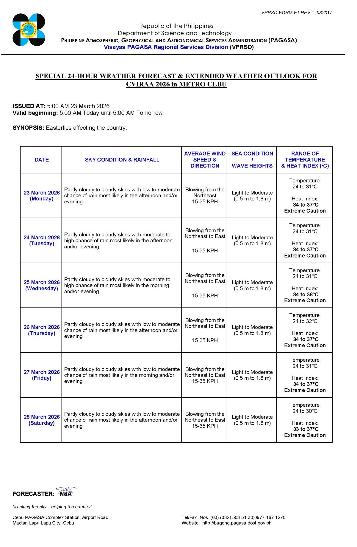 PAGASA Weather Update 1 PAGASA