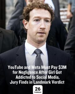 Meta, YouTube Found Liable in Social Media Addiction Case