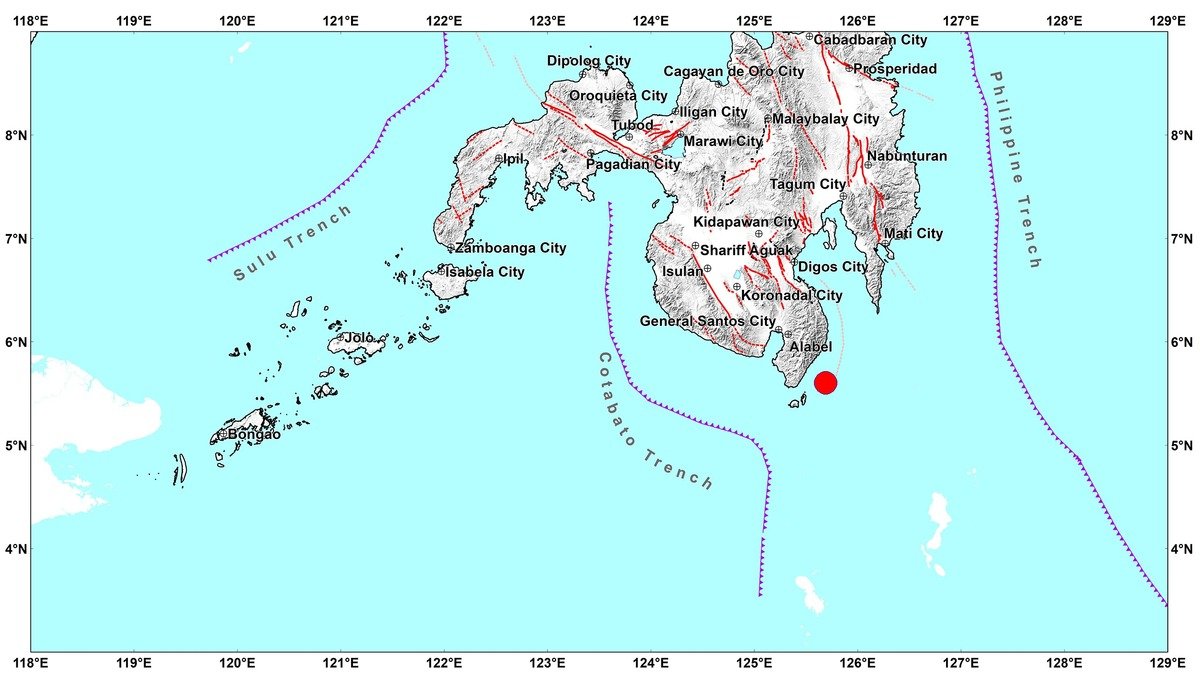 Magnitude 4.9 Earthquake Near Sarangani Island Felt in Mindanao 1 PHIVOLCS