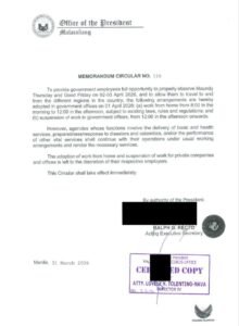 Philippines: Government Work-from-Home Set for Holy Week