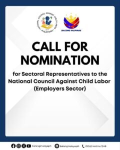 DOLE Seeks Employer Representatives for Child Labor Council