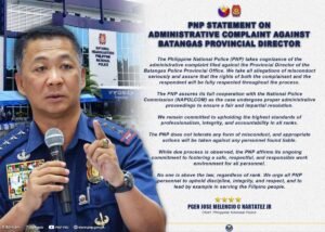 Batangas Police Chief Faces Administrative Case, PNP Vows Probe