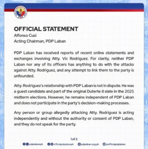 PDP Laban Dismisses Links to Social Media Campaign vs Rodriguez
