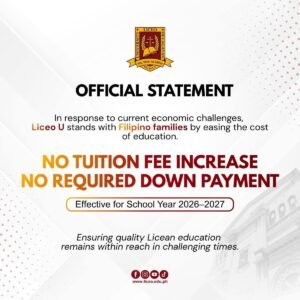 Cagayan University Eliminates Tuition Hike, Down Payment for 2026-27