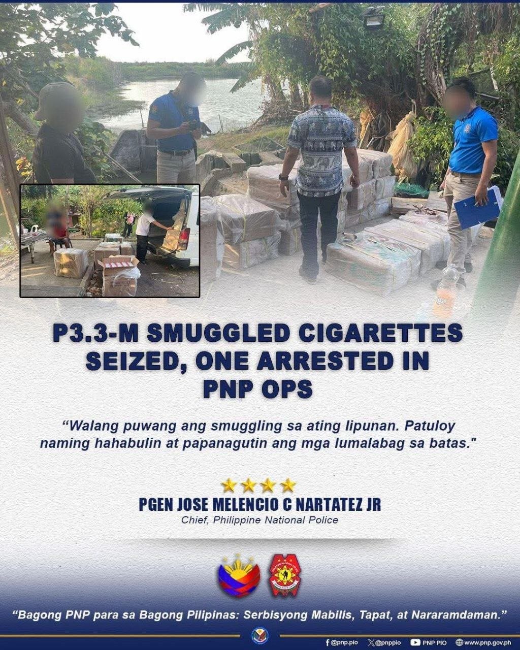 ₱3.3M Worth of Contraband Cigarettes Intercepted in Negros Occidental 2 Photo courtesy of PNP-PIO