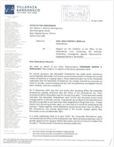 Leyte Lawmaker Demands Ombudsman Recusal Over Bias Claims