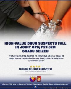 PNP Anti-Drug Raids Net ₱27.3M Crystal Meth, Three Detained