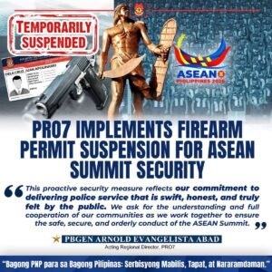 Cebu Province Under Firearm Ban During 48th ASEAN Summit