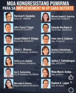 NO District Reps Set for Recorded Vote on VP Sara Impeachment