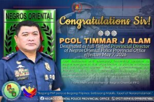 P/Col. Alam Named Permanent NOrPPO Chief Starting May 7