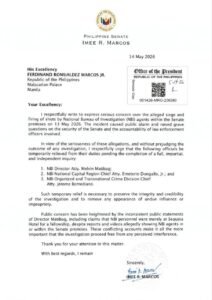 Imee Marcos Demands Relief of Three NBI Chiefs Over Senate Siege