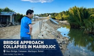 Bohol's Bato Bridge Shut Down After Approach Road Caves In