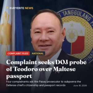 Four Citizens File Complaint Against Defense Chief Over Maltese Passport