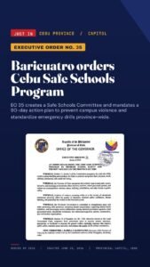 Cebu Province Launches Formal School Safety Program Under New EO
