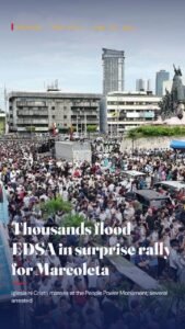 INC Rallies Behind Marcoleta in Unannounced EDSA Protest