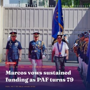 Marcos Vows Steady PAF Funding at 79th Anniversary Rites