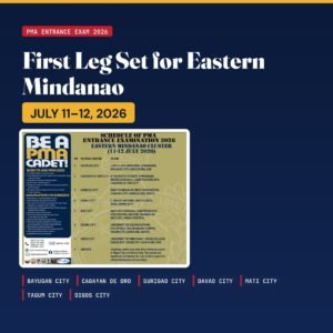 PMA 2026 Entrance Exam Heads to Eastern Mindanao on July 11