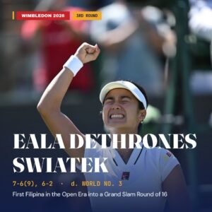 Alex Eala Makes History, Beats Swiatek to Reach Wimbledon R16