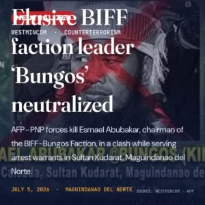 BIFF-Bungos Chairman Slain in Maguindanao Predawn Raid