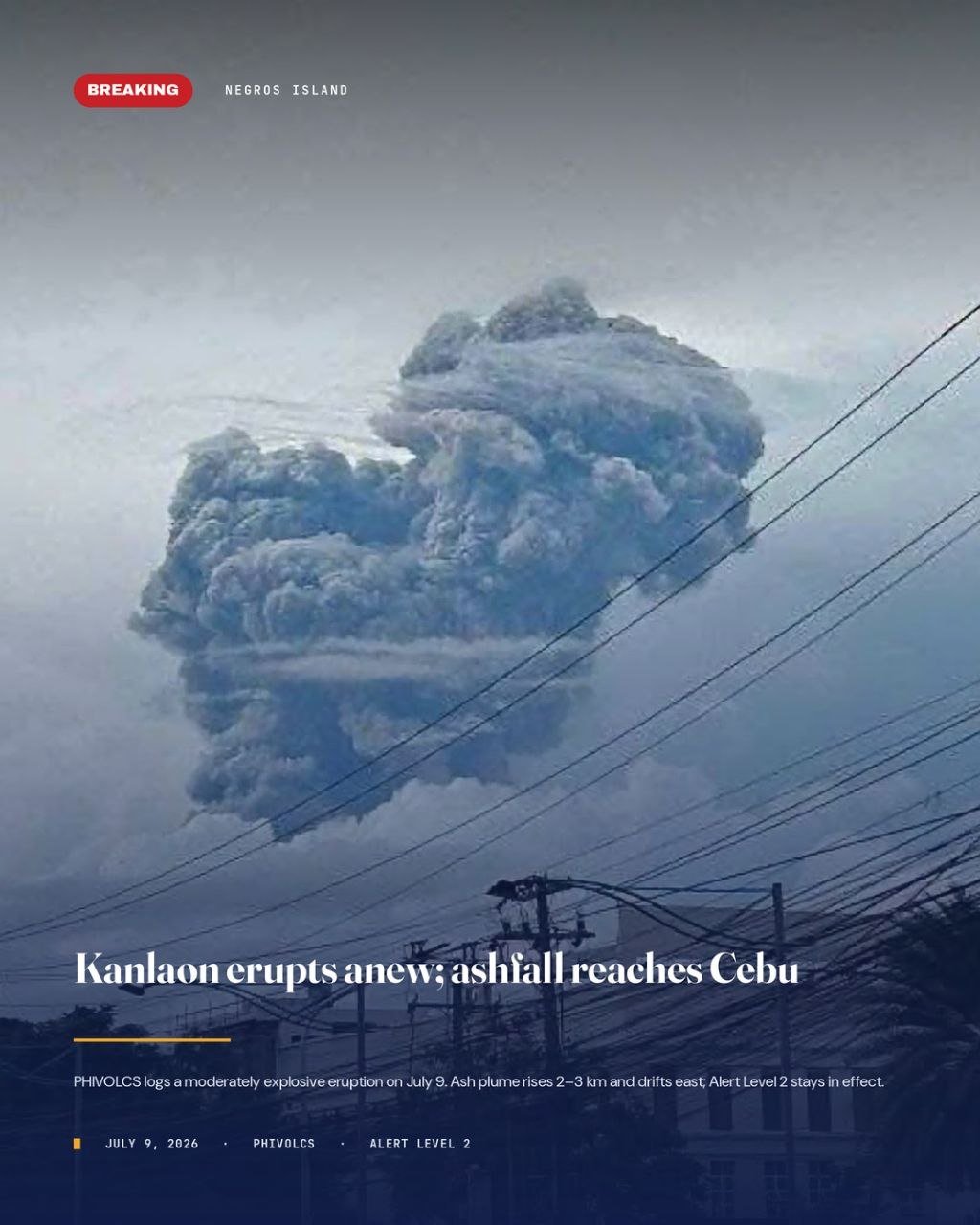 Kanlaon Spews Ash Across Cebu; Volcano Still on Alert 2 1 PHIVOLCS