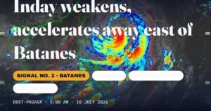 Bagyong Inday Still Packs Signal 2 Over Batanes Despite Weakening