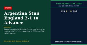 Argentina Stun England 2-1 to Advance