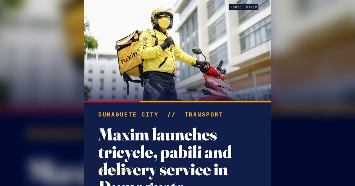 Maxim Brings App-Based Tricycle and Delivery Booking to Dumaguete 1 Photo courtesy of Maxim Philippines/Facebook