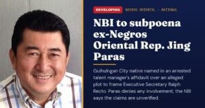 NBI to Subpoena Paras, Leviste Over Alleged Recto Frame-Up