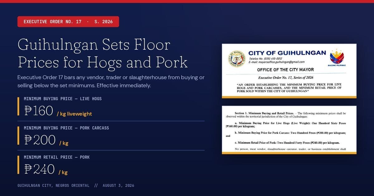 Guihulngan City Issues Pork Price Floor to Shield Hog Raisers From ASF Market Collapse 1 Photo courtesy of Breaking News Negros Oriental