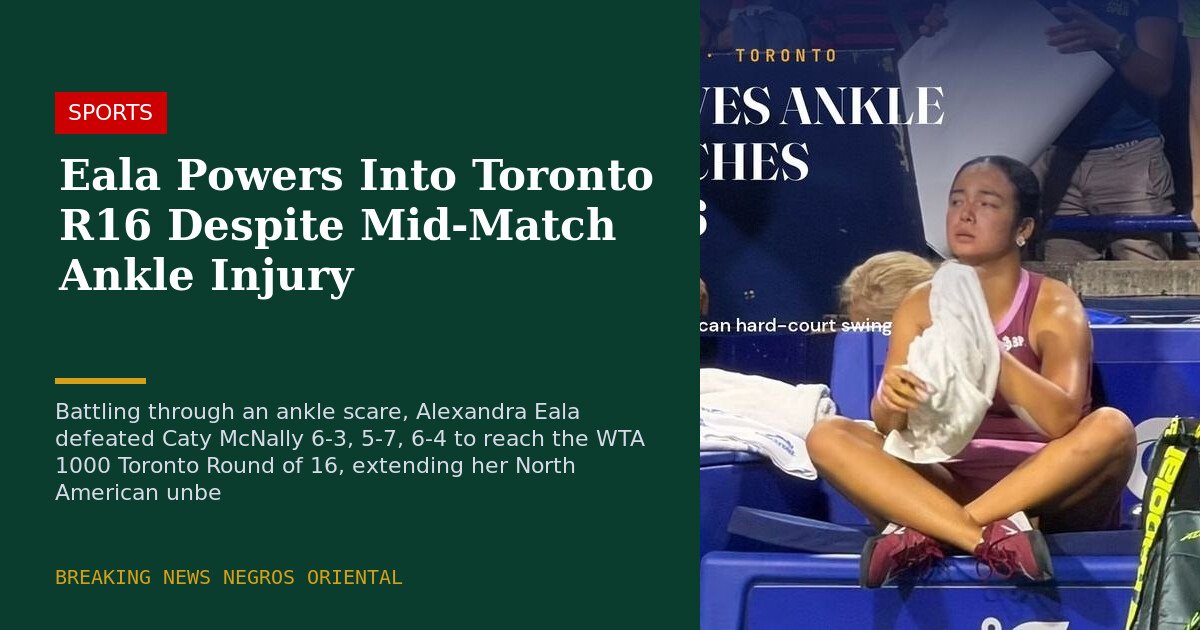Eala Powers Into Toronto R16 Despite Mid-Match Ankle Injury 1 Photo courtesy of WTA/ESPN