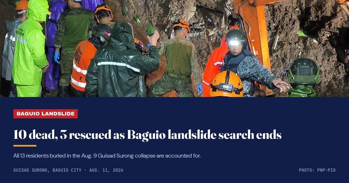 Baguio Landslide Kills 10, Three Pulled Out Alive After 2-Day Search 1 Photo courtesy of Baguio City Public Information Office