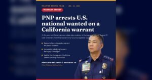 Dumaguete Arrest: PNP Nabs 45-Year-Old American on California Parole Warrant