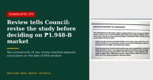 Review Tells Council: Revise the Study Before Deciding on the ₱1.948-Billion Dumaguete Market