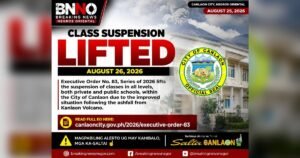 Kanlaon Ashfall Prompts Canlaon City to Resume Classes Aug. 26