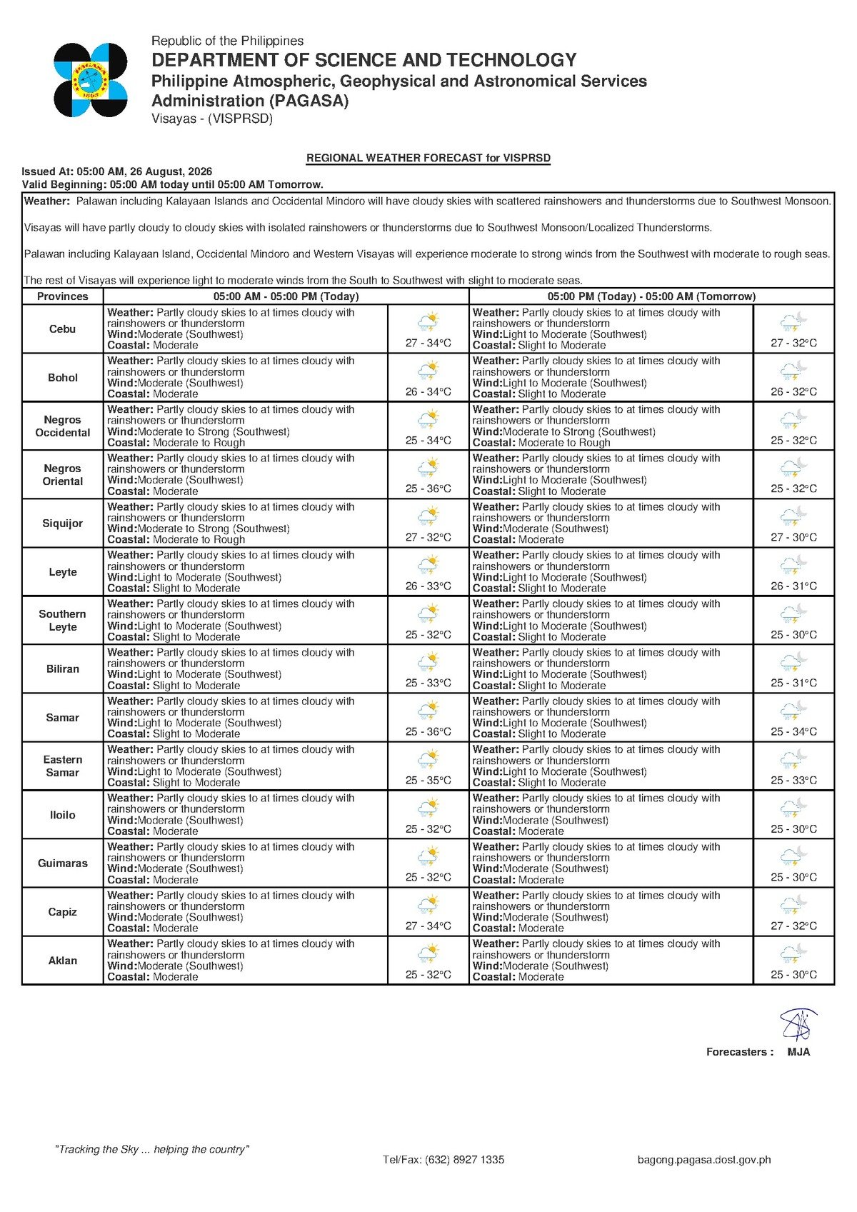 Habagat Brings Rainy, Stormy Wednesday to Visayas and Negros Oriental