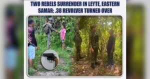 PNP Nabs Two CTG Surrenderees in Eastern Visayas, Recovers Revolver
