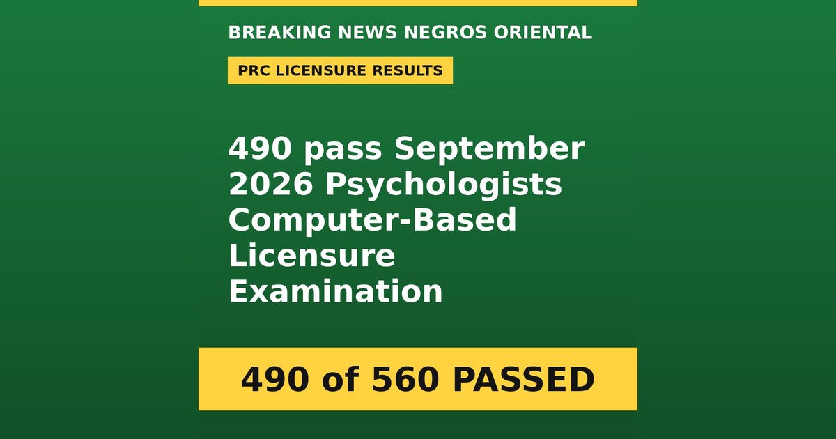 490 Out of 560 Pass September 2026 Psychologist Board Exam