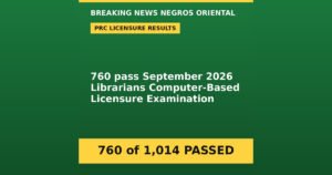 760 New Licensed Librarians Pass September 2026 Board Exam