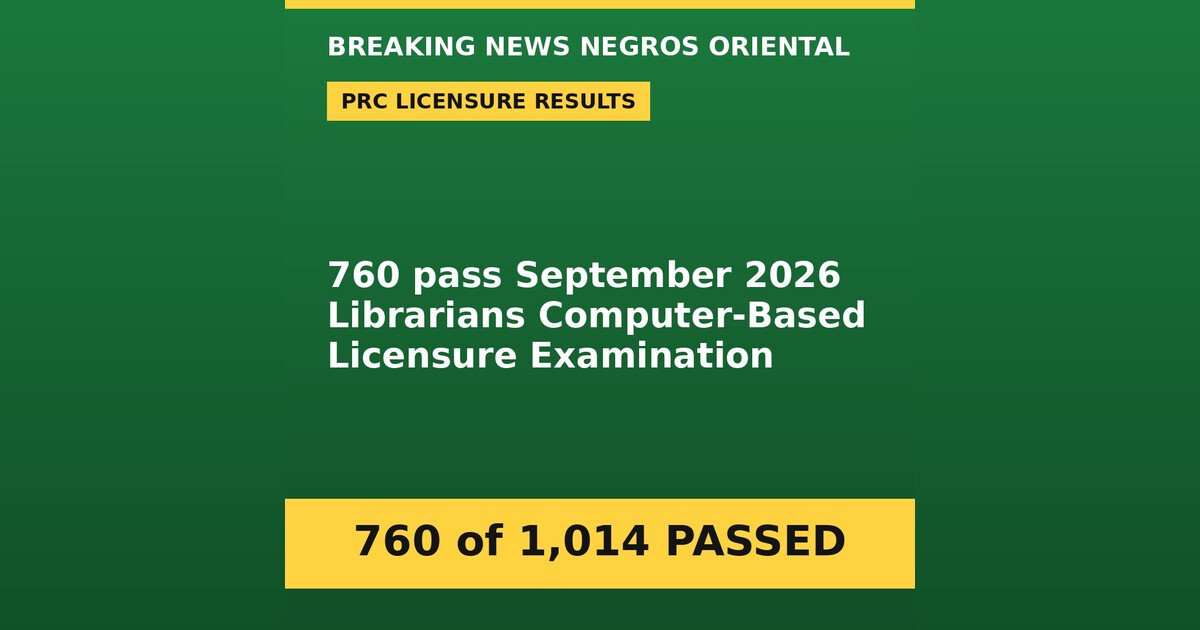 760 New Licensed Librarians Pass September 2026 Board Exam