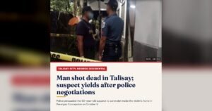 Talisay City: Man Shot Dead, Suspect Surrenders