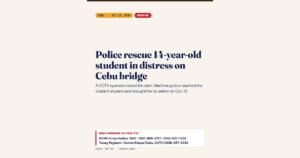 Cebu Bridge Rescue: CCTV Alert Saves Teen in Distress