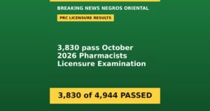 Over 3,800 New Pharmacists Pass PRC Board Exam in October 2026