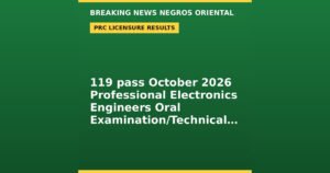 119 Pass PRC Professional Electronics Engineers Oral Exam in October 2026